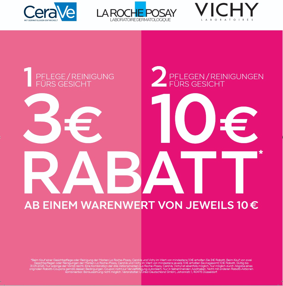 Rabattaktion La Roche Posay Pflege und Reinigung fürs Gesichts